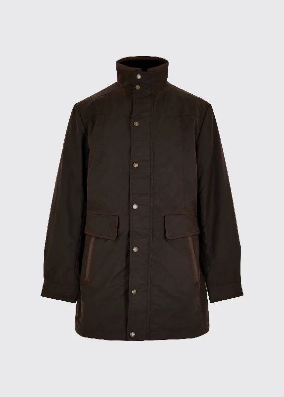 Men's versatile utility jacket-Chalkhill Wax Jacket - Java