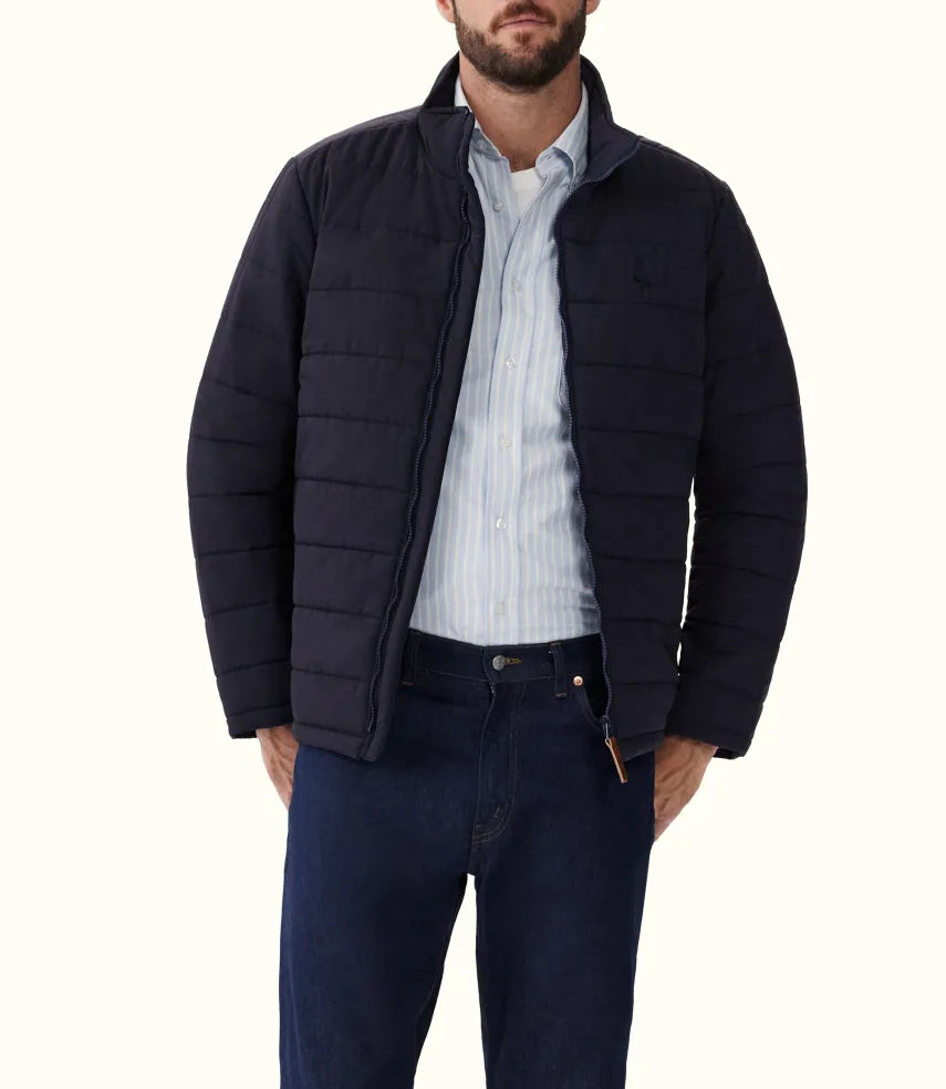 Men's relaxed fit fleece jacket-R.M.Williams - Patterson Creek Jacket - Navy (New Season)