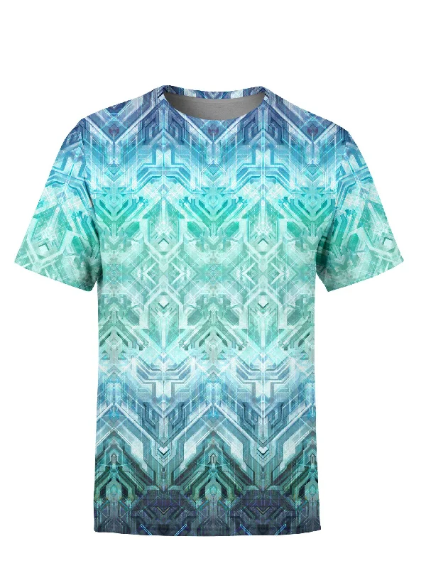 Men's sport-inspired t-shirt-Blue Matrix Unisex Crew