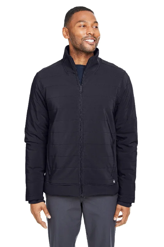 Men's summer puffer jacket-Spyder Mens Transit Full Zip Jacket - Black