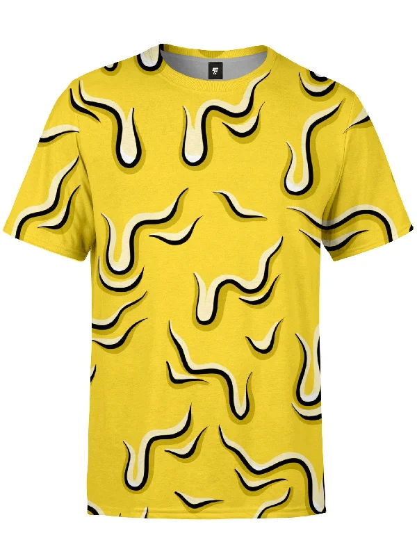 Men's athletic fit t-shirt-Drippy (Yellow) Unisex Crew