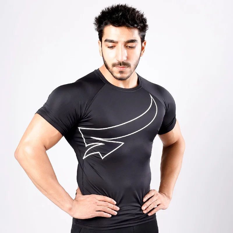 Men's relaxed fit casual t-shirt-ICONIC COMPRESSION Short Sleeve Tee