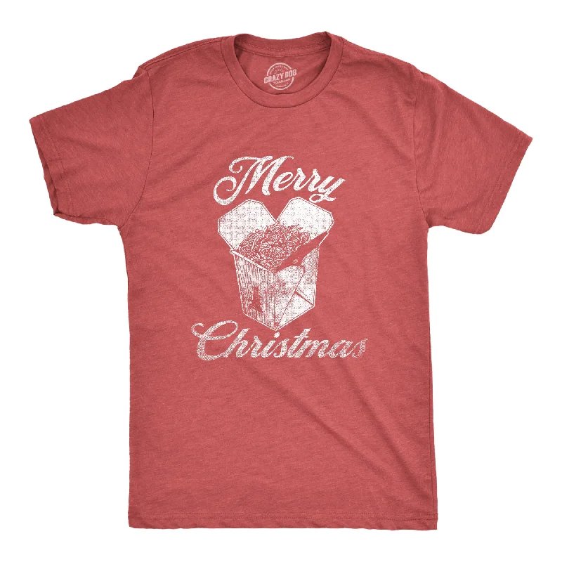 Men's comfy lounge t-shirt-Merry Christmas Takeout Men's T Shirt