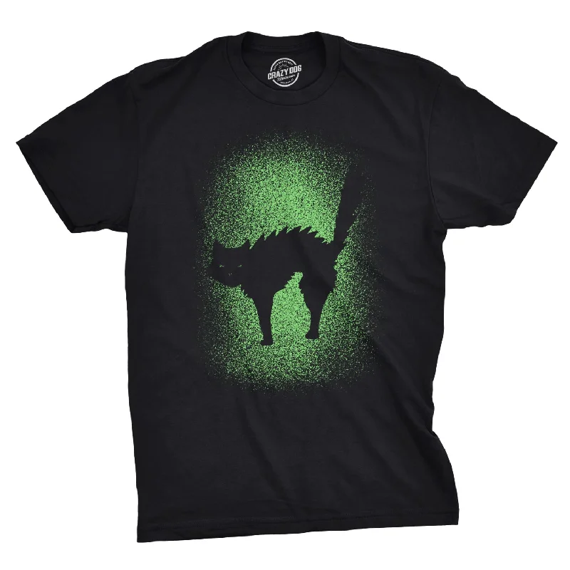 Men's soft-touch t-shirt-Glowing Cat Men's T Shirt