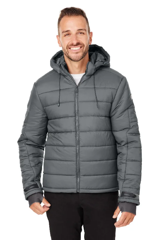 Men's comfortable field jacket-Spyder Mens Summit Challenger Full Zip Hooded Jacket - Polar Grey