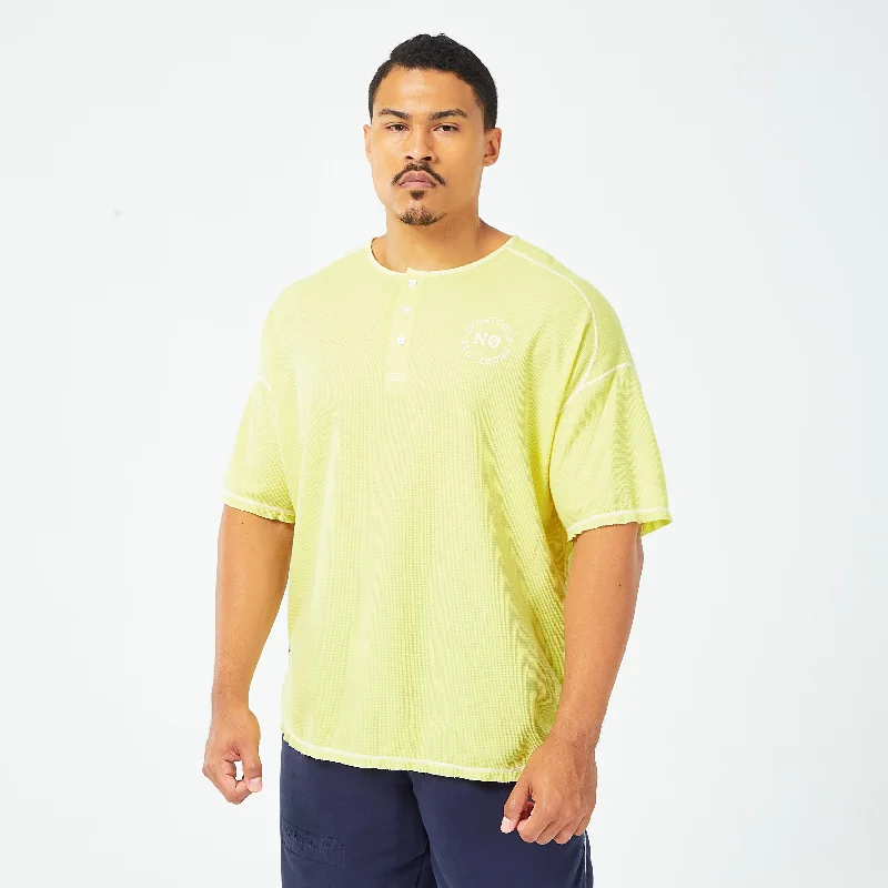 Men's pre-shrunk t-shirt-Golden Era Rugged Waffle Tee - Lemonade