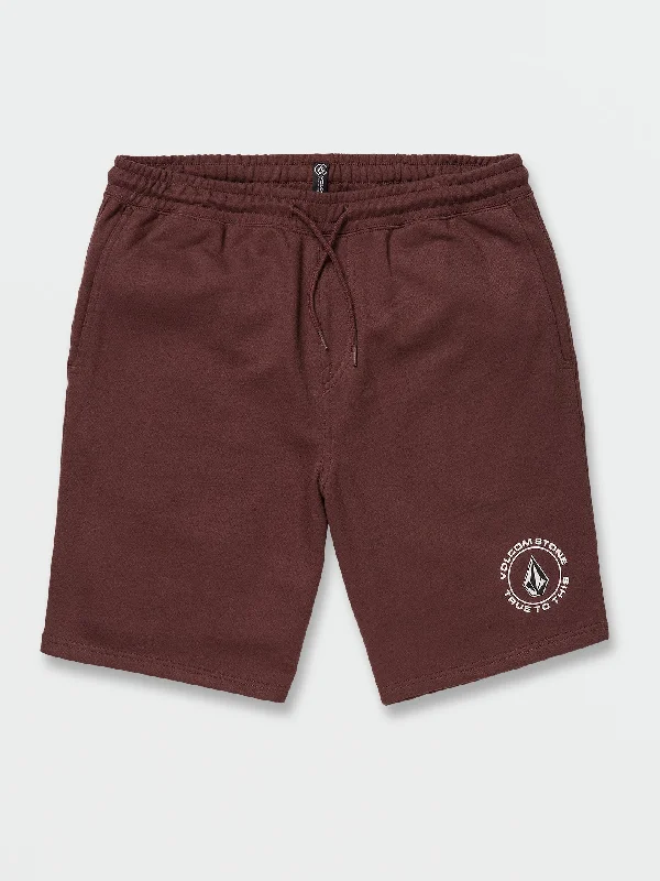 Men's versatile hiking shorts-True To This Fleece Shorts - Mahogany