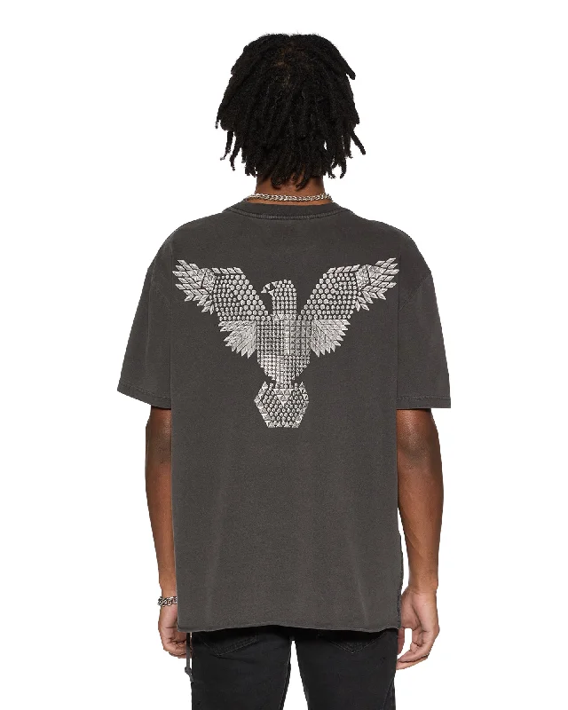 Men's vintage graphic t-shirt-EAGLE BIGGIE SS TEE FADED BLACK