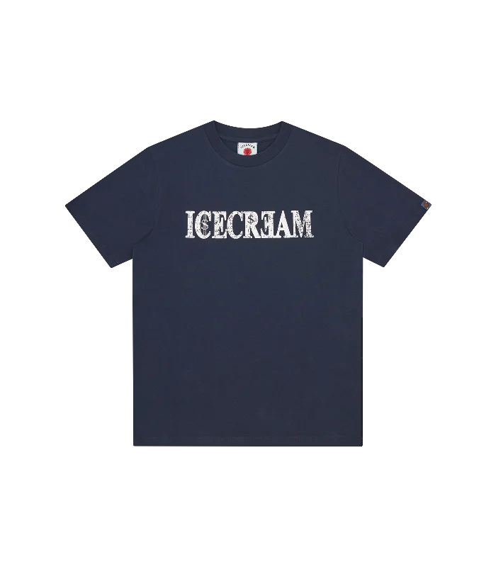 Men's ultra-soft t-shirt-ICECREAM WORLD TOUR T-SHIRT - NAVY