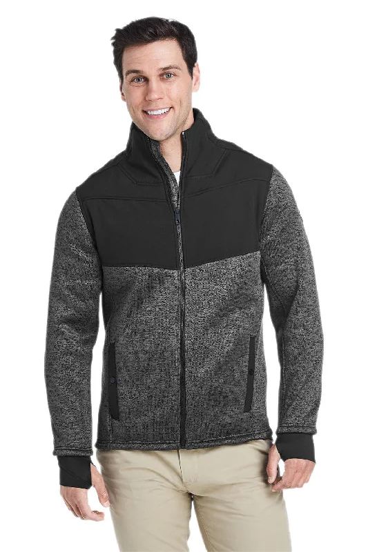 Men's gym performance raincoat-Spyder Mens Passage Full Zip Sweater Jacket - Polar Grey Powder/Black