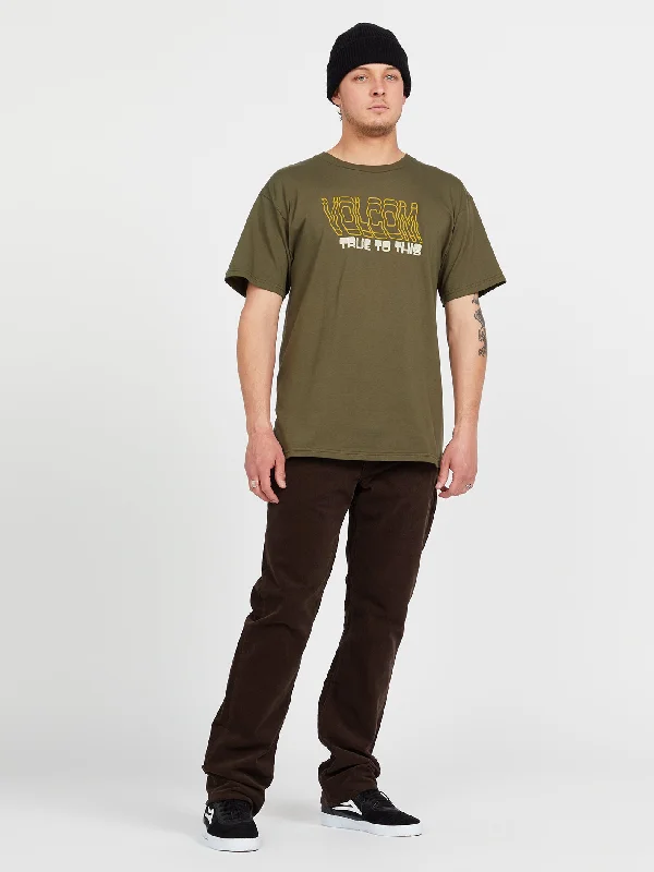 Men's heavyweight t-shirt-Double Take Short Sleeve Tee - Military