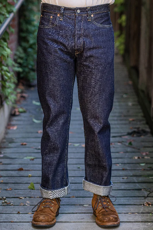 Men's sustainable gym pants-Sugar Cane 1947 Straight Leg - One Wash Japanese Selvedge Denim