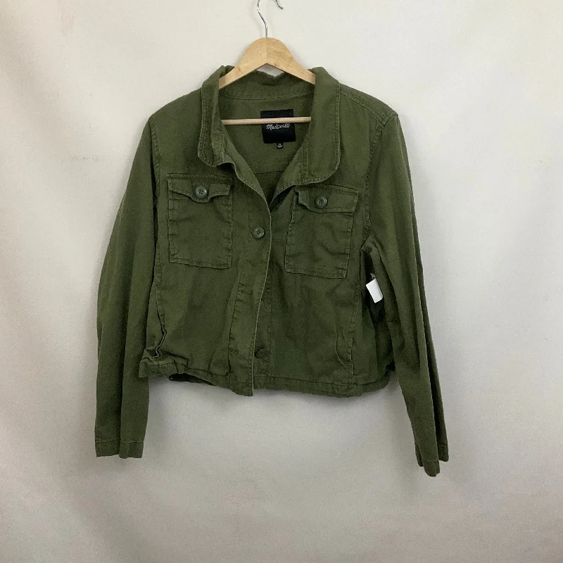 Men's sporty field jacket-Jacket Denim By Madewell In Green Denim, Size: Xl