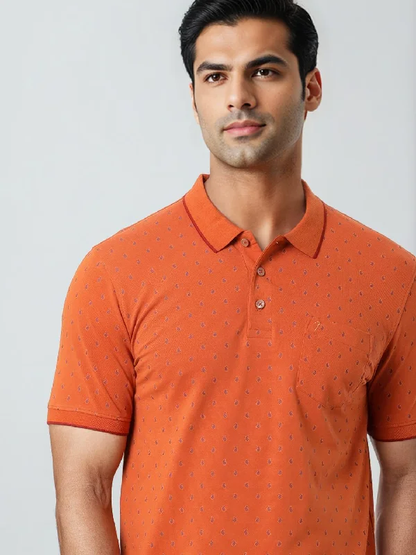 Men's antibacterial office wear polo shirt-Men Printed Polo T-Shirt