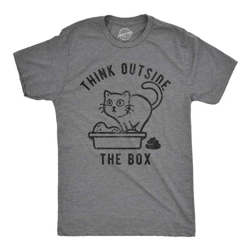 Men's vintage graphic t-shirt-Think Outside The Litter Box Men's T Shirt