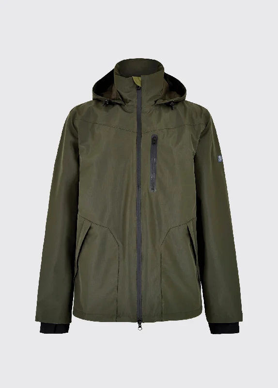 Men's wrinkle-free raincoat-Charleville Waterproof Jacket - Pesto