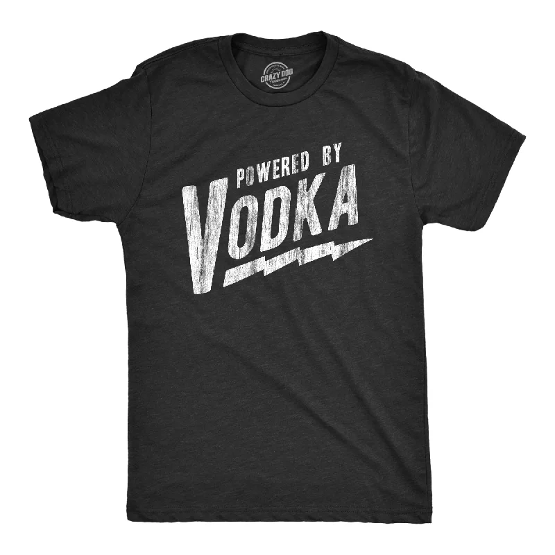 Men's versatile t-shirt-Powered By Vodka Men's T Shirt