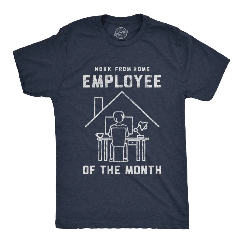 Men's pre-shrunk t-shirt-Work From Home Employee Of The Month Coronavirus Men's T Shirt