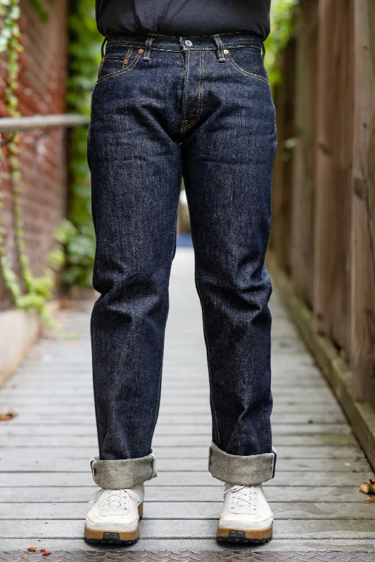 Men's ultra-breathable casual pants-Iron Heart IH-634S Indigo 21 oz. Selvedge Denim - Straight Cut