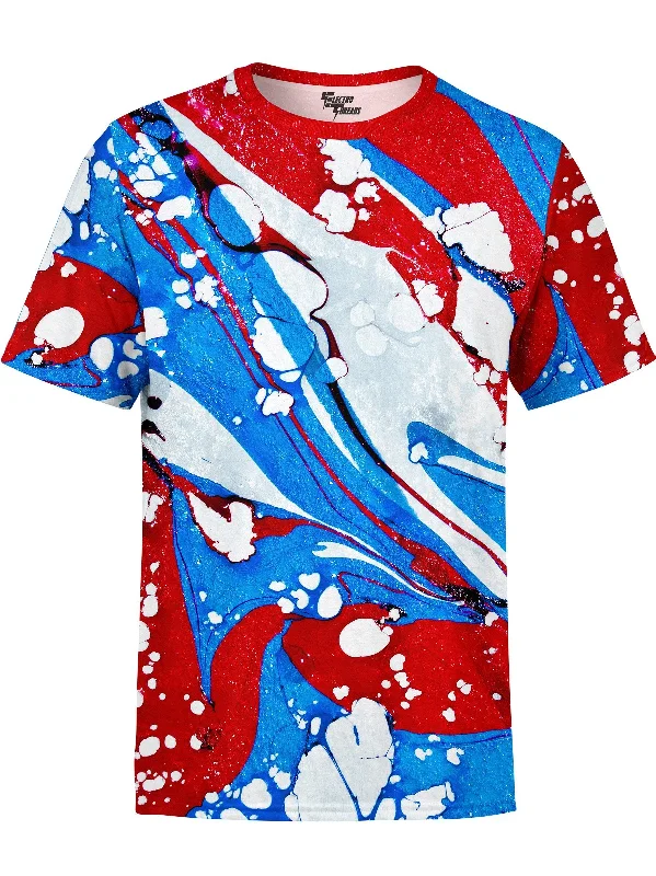 Men's bold graphic t-shirt-Captain Marble Unisex Crew