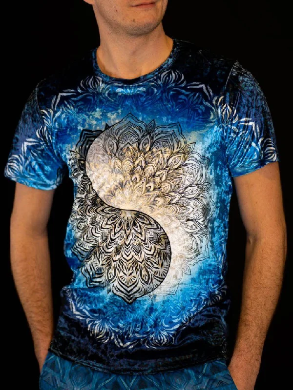 Men's organic fabric t-shirt-Yin Yang Mandala Unisex Crew