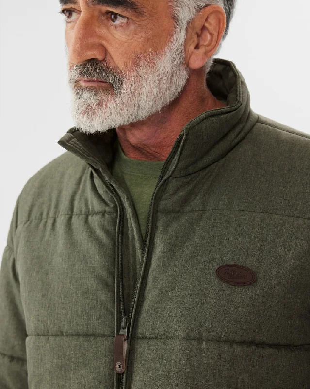 Men's gym-ready trench coat-Patterson Creek Jacket - Green Marle