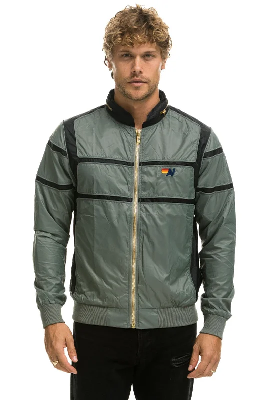 Men's adventure-ready raincoat-RACER JACKET - SEDONA GREY