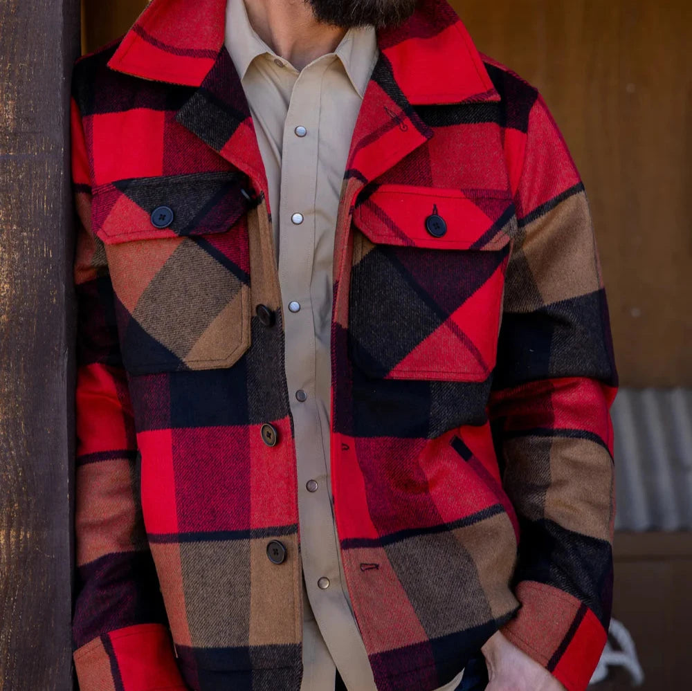 Men's lightweight field jacket-Kimes Ranch Men's Grants Coat in Rust Red