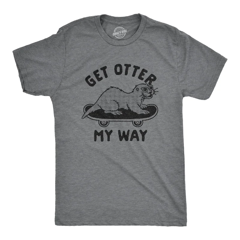 Men's tech-fabric t-shirt-Get Otter My Way Men's T Shirt