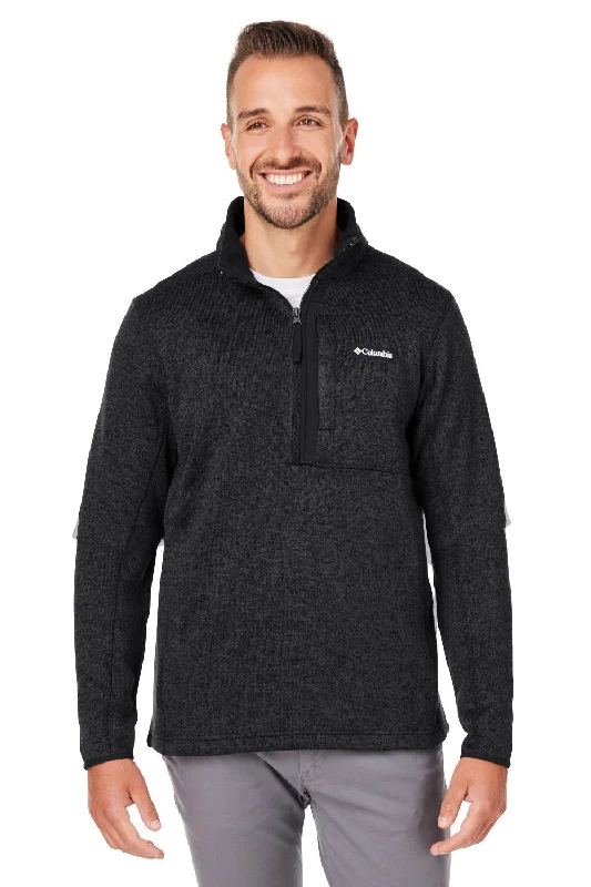 Men's adventure-ready softshell jacket-Columbia Mens Sweater Weather Full Zip Jacket - Heather Black - Closeout