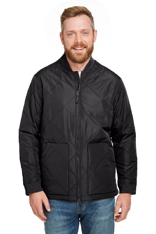 Men's eco-friendly windbreaker-Harriton Mens Dockside Water Resistant Insulated Full Zip Jacket - Dark Charcoal Grey