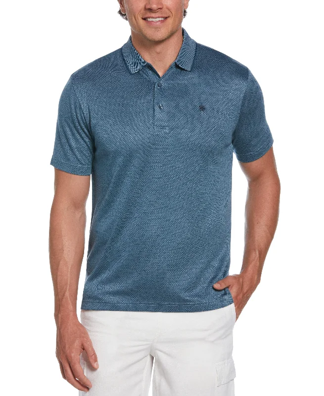 Men's pre-shrunk gym polo shirt-Diamond Jacquard Polo Shirt