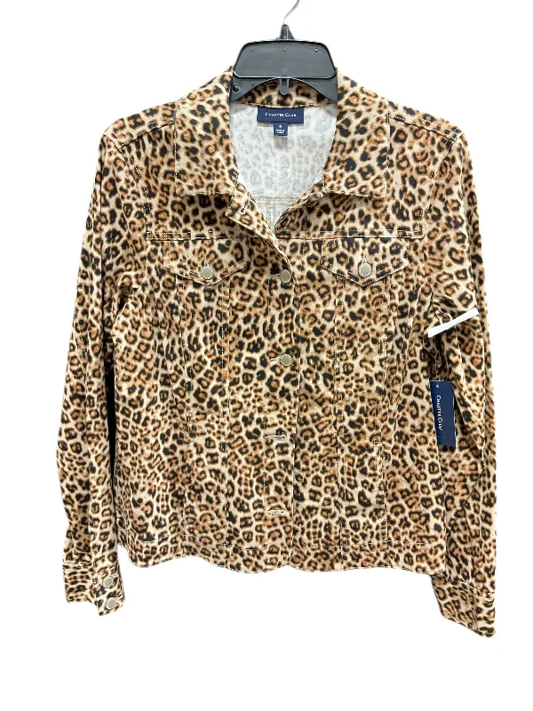 Men's versatile leather jacket-Jacket Other By Charter Club In Animal Print, Size: M