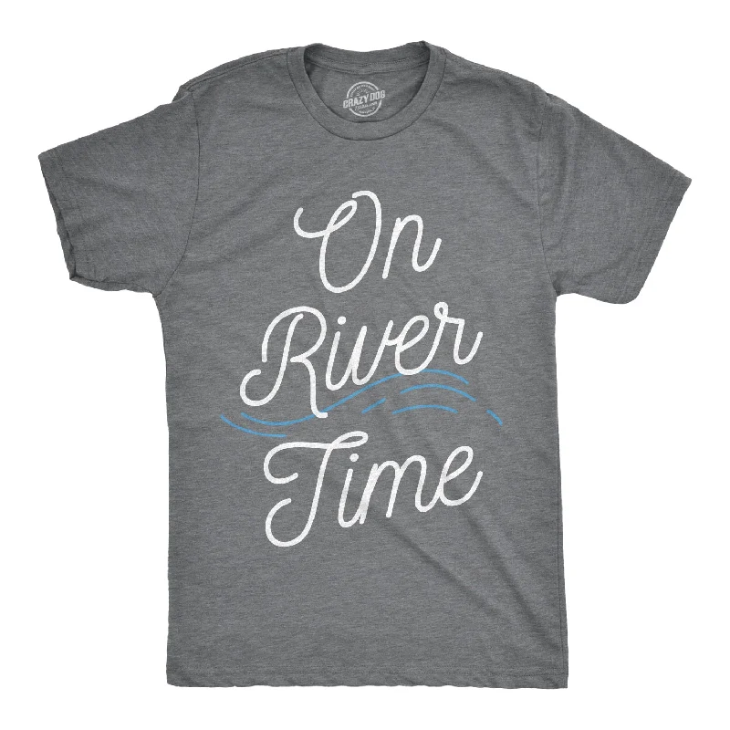 Men's athletic fit t-shirt-On River Time Men's T Shirt