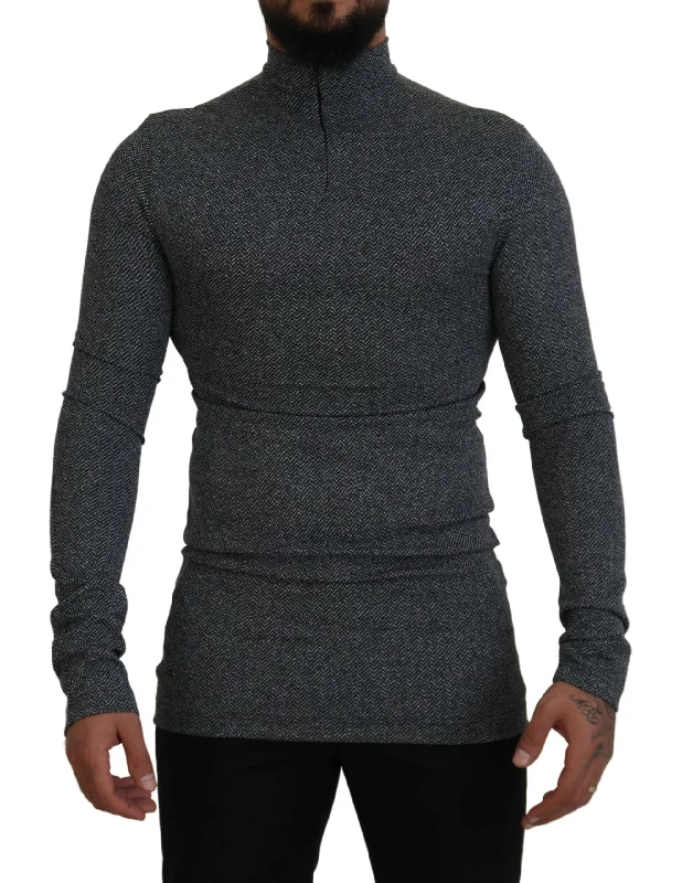 Men's shawl collar sweater-Dolce & Gabbana Elegant Pullover Men's Sweater