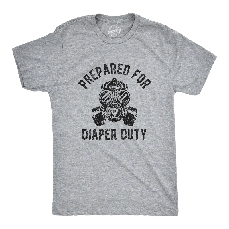 Men's fashion staple t-shirt-Prepared For Diaper Duty Men's T Shirt