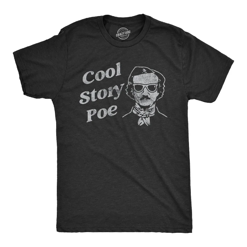 Men's nature-inspired graphic t-shirt-Cool Story Poe Men's T Shirt