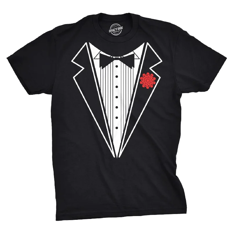 Men's relaxed fit casual t-shirt-Black Tuxedo Men's T Shirt