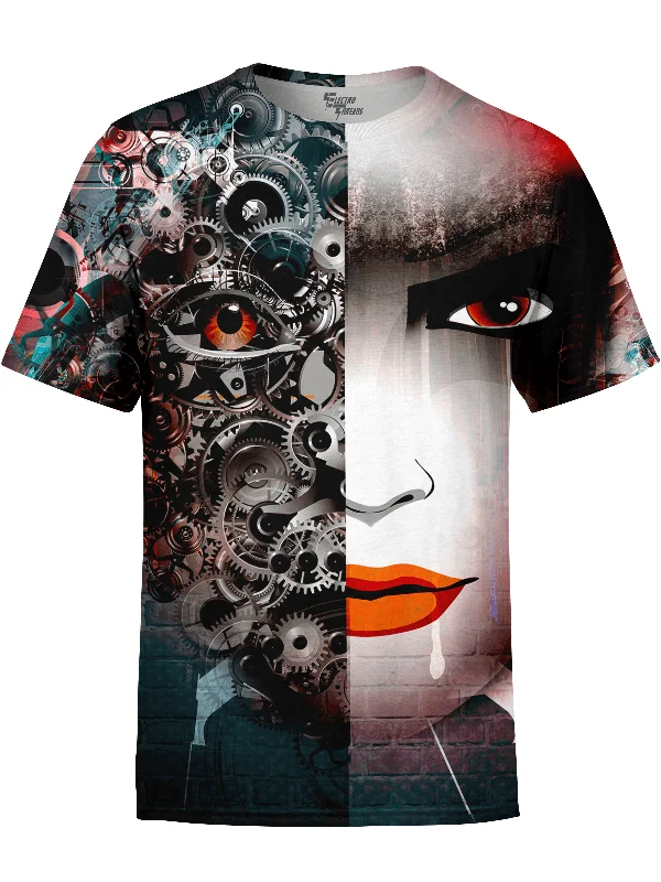 Men's organic fabric t-shirt-Split Personality Unisex Crew