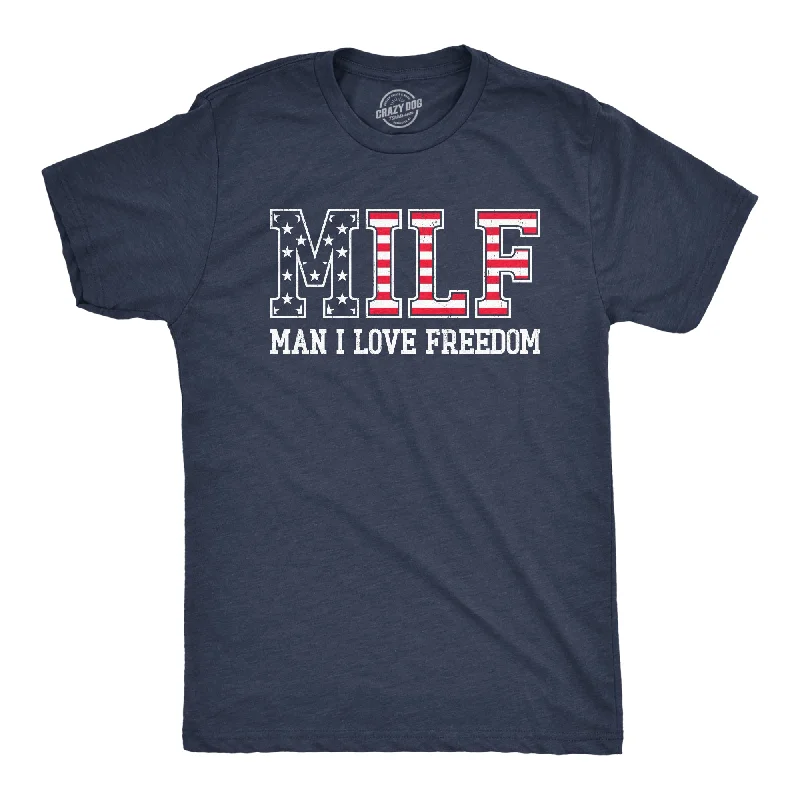 Men's eco-friendly fabric t-shirt-MILF Man I Love Freedom Men's T Shirt