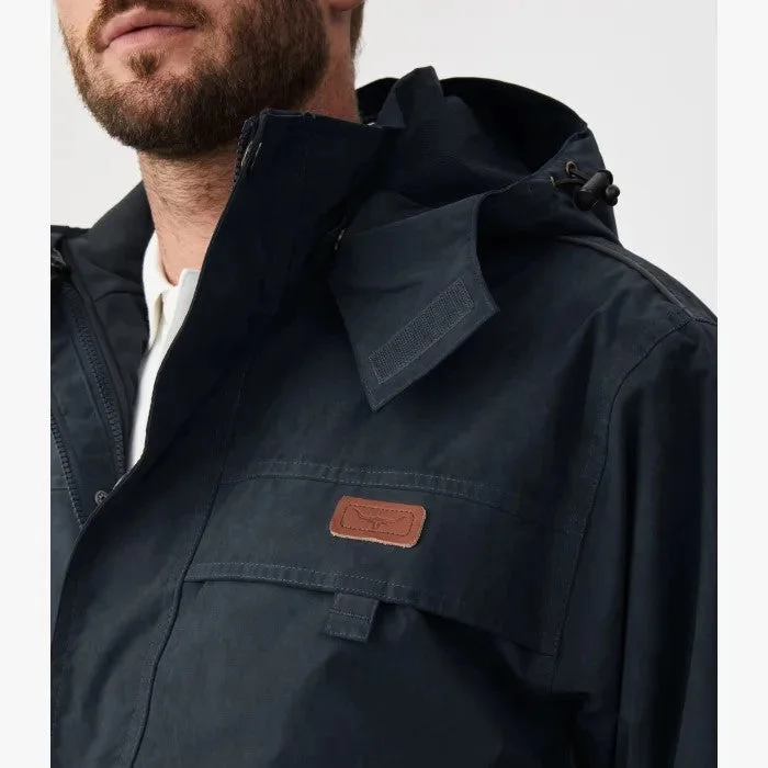 Men's sustainable utility jacket-Rockley Jacket - Navy/Ironbark