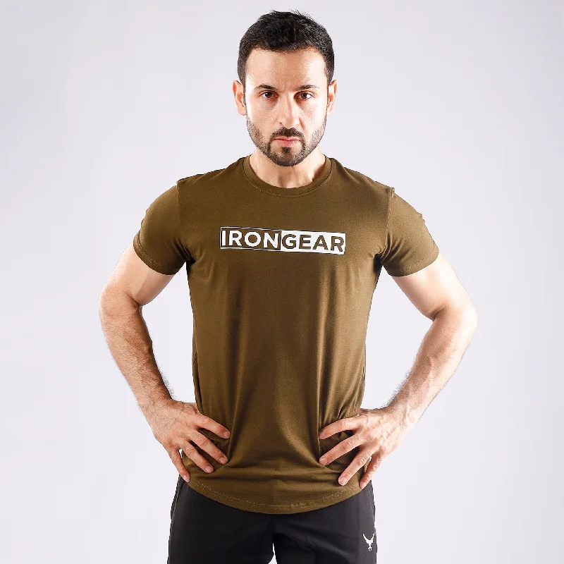 Men's ultra-soft t-shirt-IRONGEAR Scoop Hem Tee