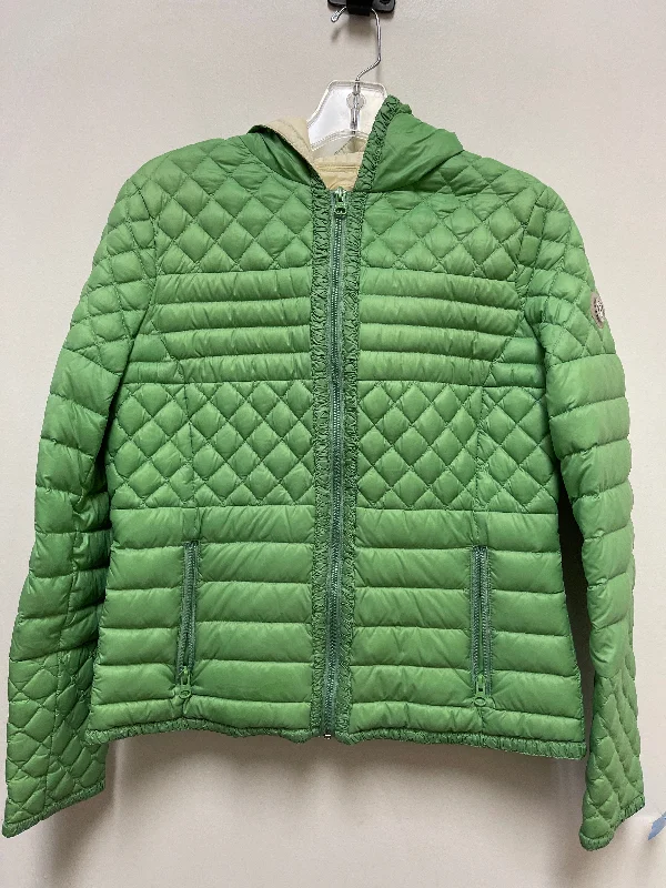 Men's tech-fabric fleece jacket-Jacket Puffer & Quilted By Bernardo In Green, Size: S