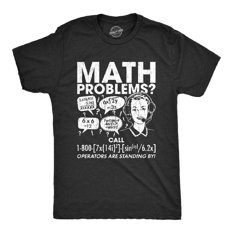 Men's nature-inspired graphic t-shirt-Math Problems? Men's T Shirt