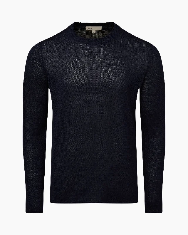 Men's travel knitwear-Onia Kevin Crewneck Linen Sweater