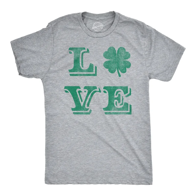 Men's sport-inspired t-shirt-LOVE Lucky Clover Men's T Shirt