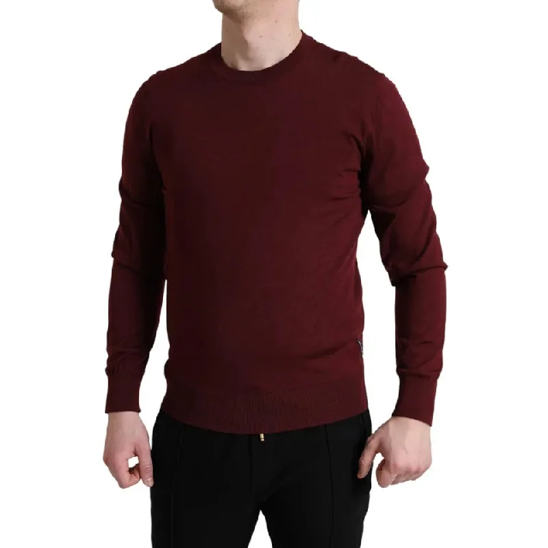 Men's fishing knit-Dolce & Gabbana Wool Knit Crew Neck Pullover Men's Sweater (Pre-Owned)