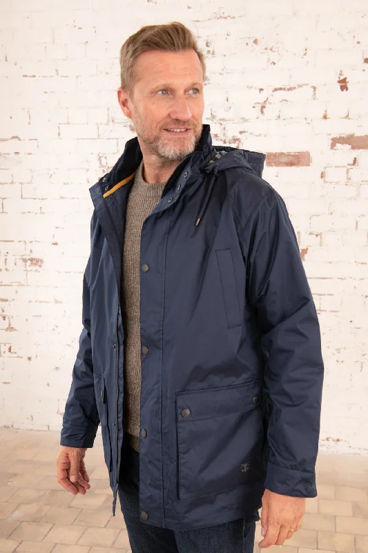 Men's versatile windbreaker-Oxford Raincoat - Navy