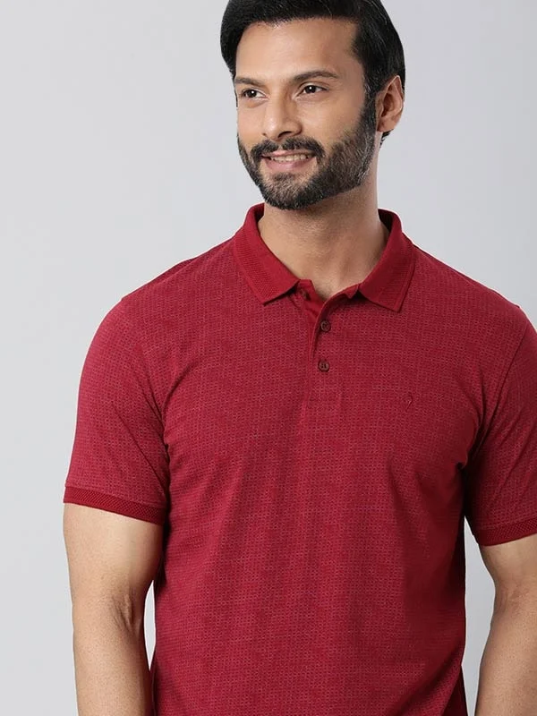 Men's comfortable travel wear polo shirt-Men Printed Polo T-Shirt