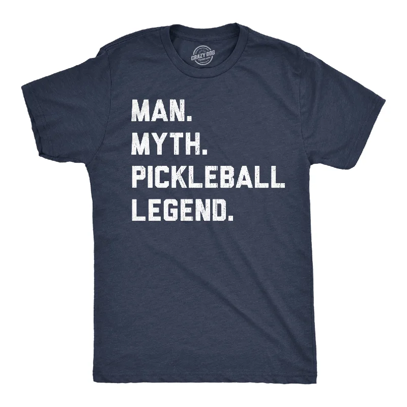 Men's nature-inspired graphic t-shirt-Man Myth Pickleball Legend Men's T Shirt